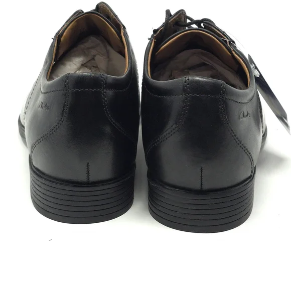 Clarks Whiddon Pace Black Leather Oxford Size 12W - Picture 4 of 9